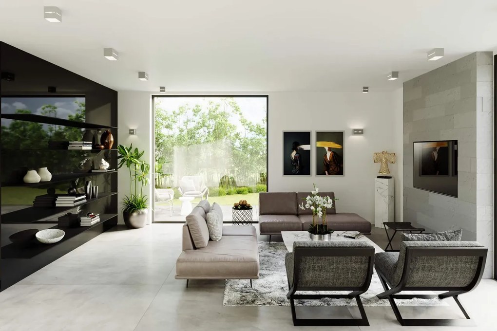 Applique da Parete in Alluminio LOBO G9 Grey Bidirezionale da interno