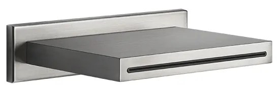 Bocca doccia a parete a cascata da completare con comando non incluso steel brushed anello 20293 gessi