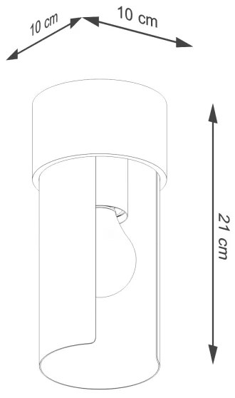 Sollux SL.1673 - Plafoniera FLASH 1xE27/15W/230V bianco