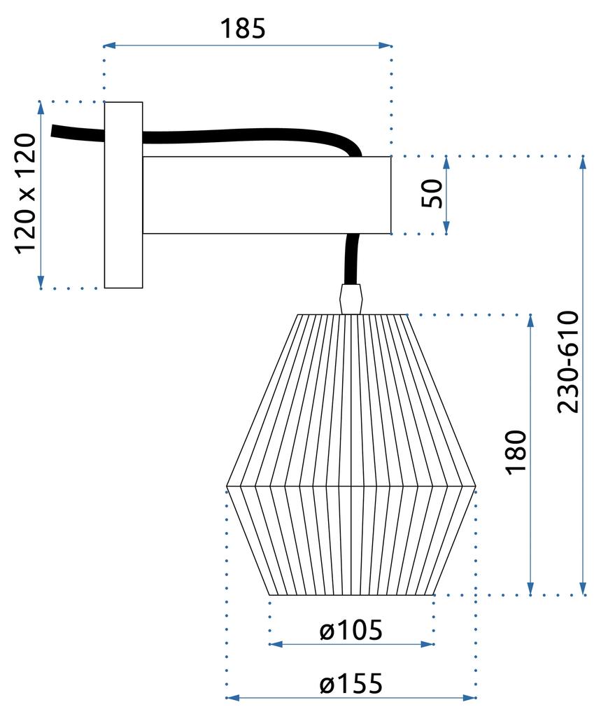 Lampada  APP1149-1W Wood