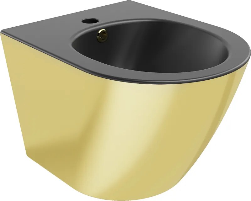 Mexen Lena bidet sospeso, nero opaco/oro - 35224876