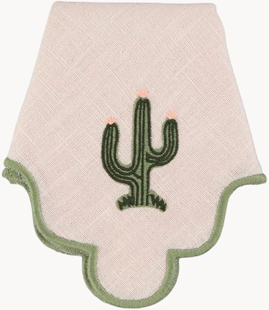 Tovagliolo con cactus ricamato Ondulado
