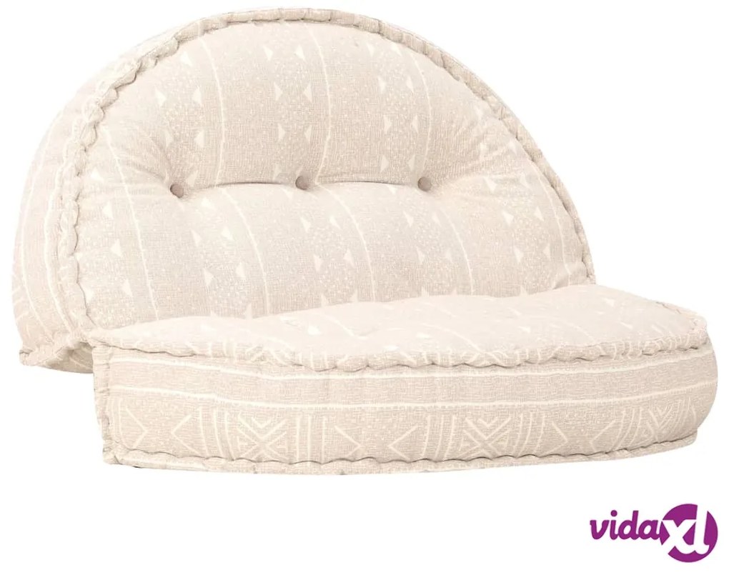 vidaXL Pouf 100x20 cm in Tessuto Beige