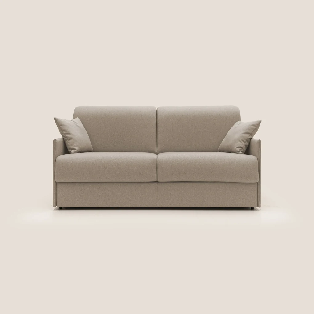 Evans Divano letto matrimoniale in tessuto impermeabile T13 beige 169 cm (mat. 140x197)