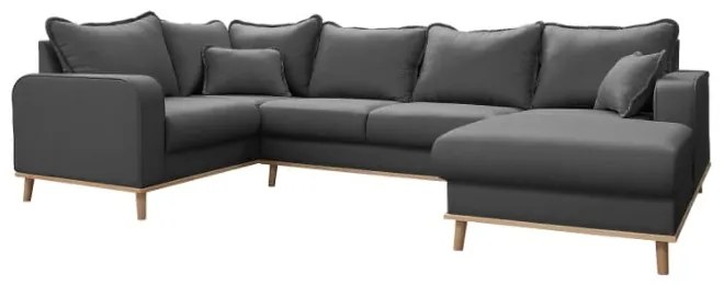 Divano angolare grigio scuro (angolo destro) Beata - Ropez