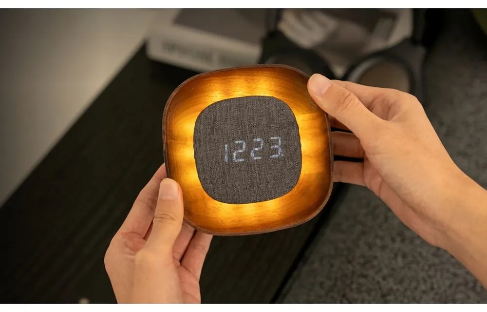 Sveglia digitale Lumos Walnut – Gingko