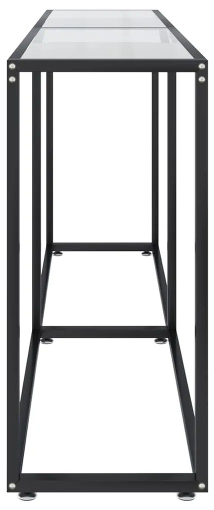 Tavolo consolle trasparente 180x35x75,5 cm in vetro temperato