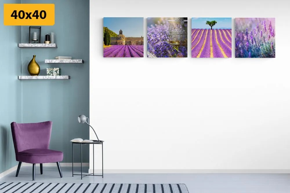 Set di quadri – Ricchezza della lavanda