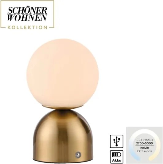 Schöner Wohnen 19218-12 - Lampada da tavolo dimmerabile RUDI LED/1,2W/5V dorata