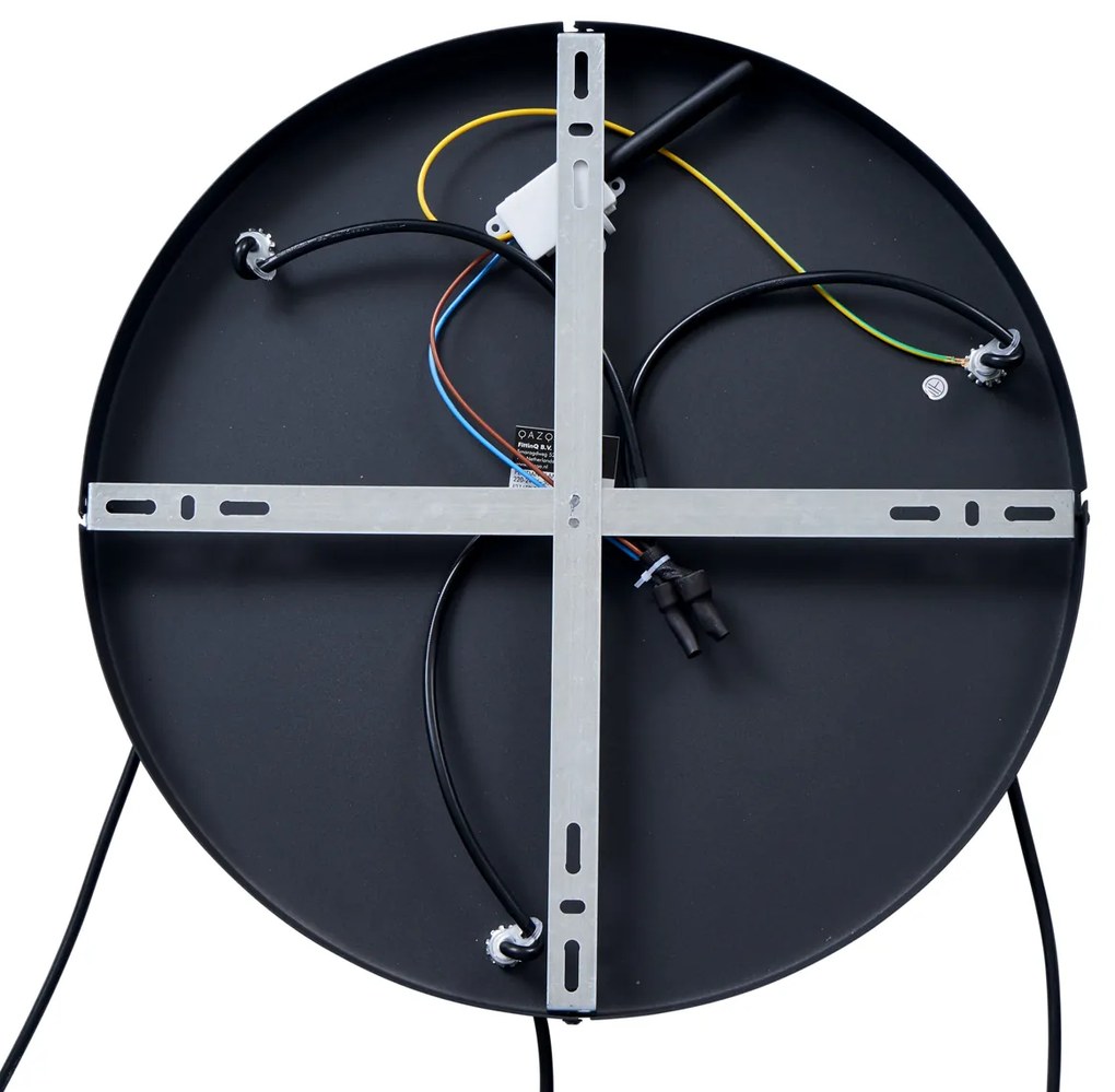 Lampada a Sospensione di Design Nera Rotonda a 3 Luci - Indu