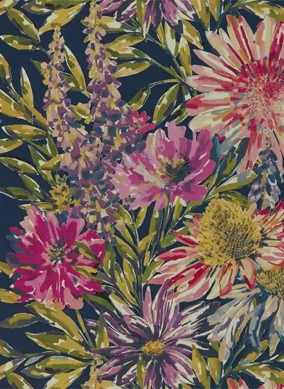 Harlequin Carta da parati Floreale - Heather/ Navy