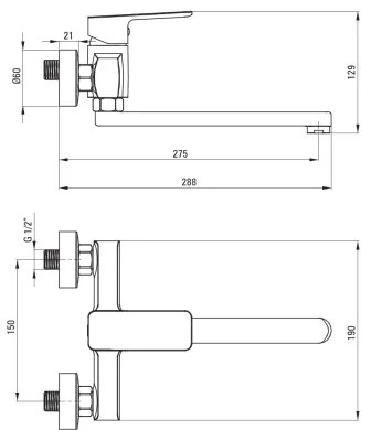 Deante BLO_080M - Miscelatore per lavello MARO in cromo lucido
