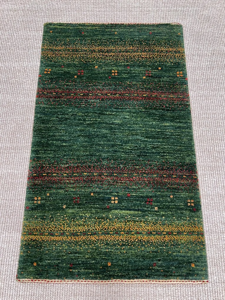 Loribaft Tappeto 100 x 60 Verde (Iran) Annodato A Mano