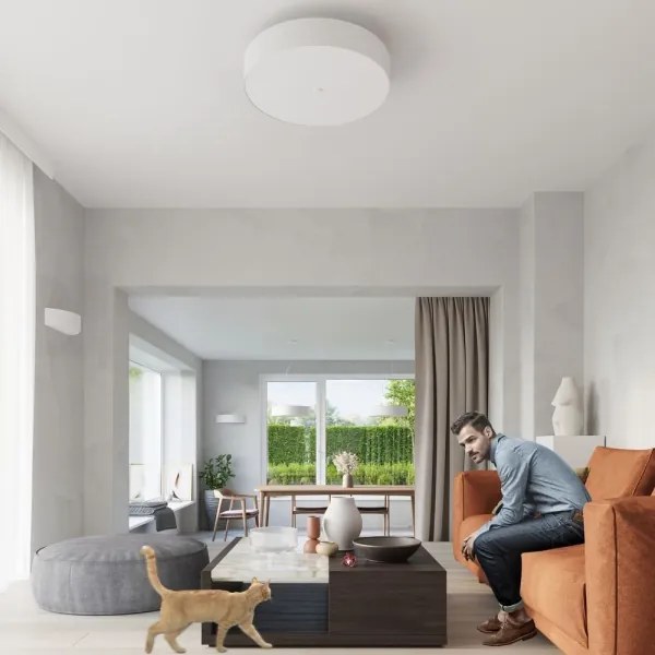 Sollux SL.0759 - Plafoniera SKALA 3xE27/60W/230V diametro 30 cm bianco