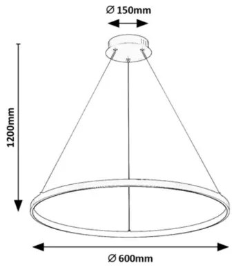 Rabalux 72344 - Lampadario LED a sospensione su cavo BELIZA LED/55W/230V 3000K