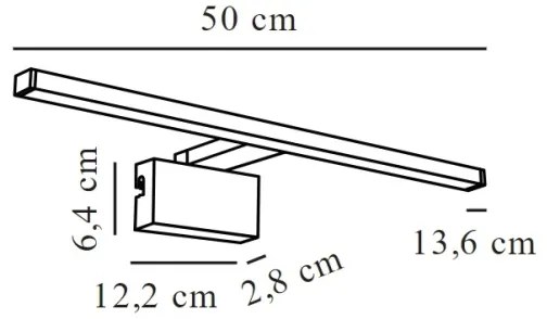Nordlux - Illuminazione specchio bagno MARLEE LED/8,9W/230V IP44 50 cm cromo