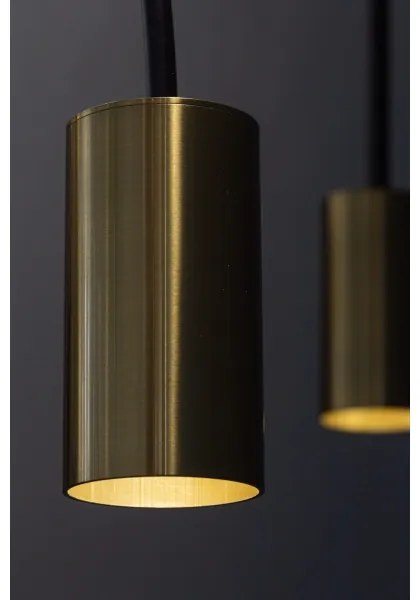 Klausen 111039 - Lampadario a sospensione con filo ARCADE 1xGU10/5W/230V nero/oro