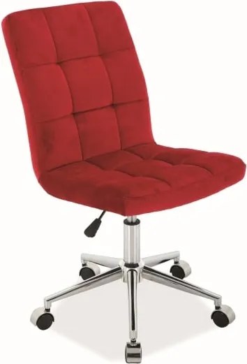 Sedia da scrivania Q-020 bordo in velluto Blu59