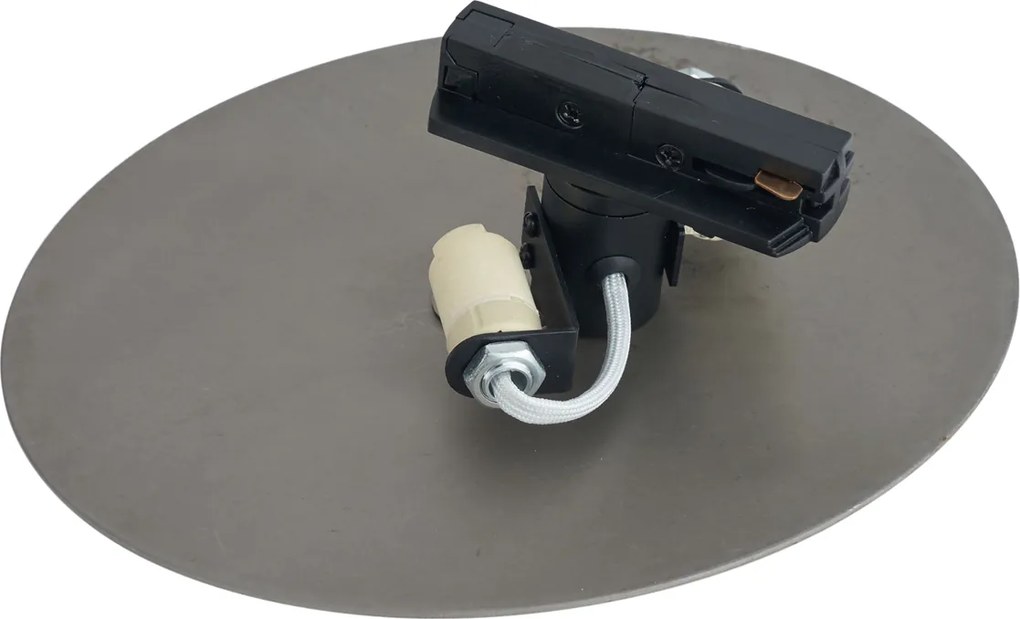 Lampada da soffitto moderna color canna di fucile per sistema di illuminazione a binario monofase a 2 luci - Iconic Pulley