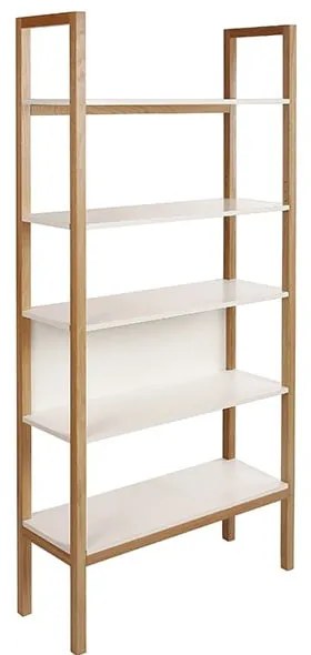 Libreria bianca in rovere 90x185 cm Farringdon - Woodman