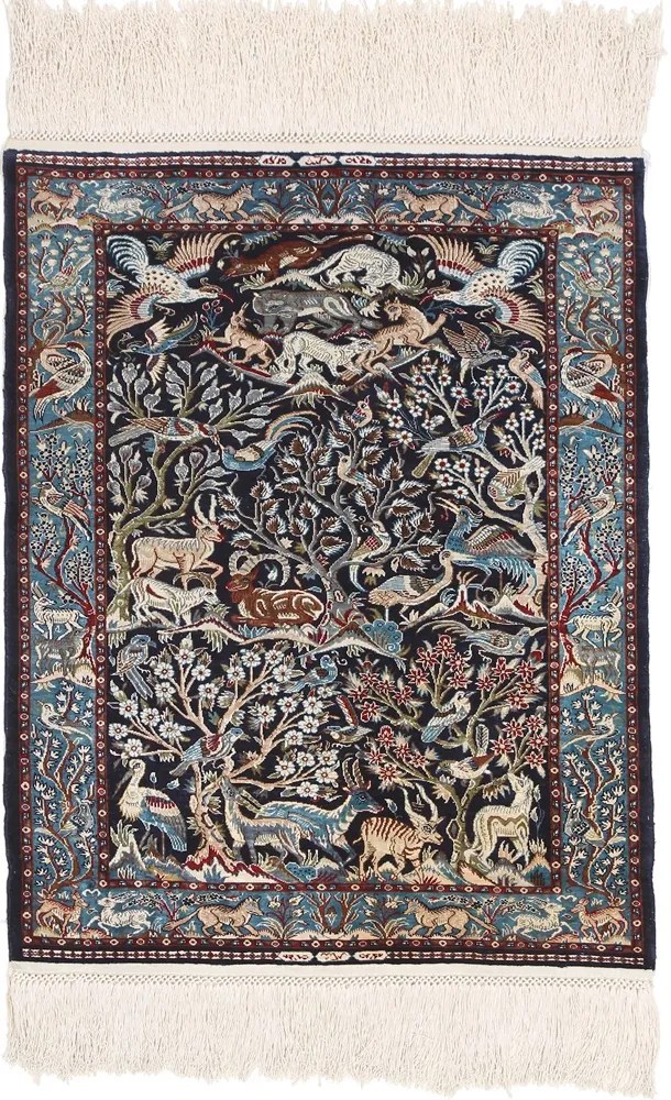 Hereke Tappeto 50 x 60 (Tacchino) Annodato A Mano