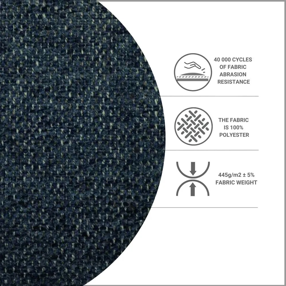 Letto boxspring blu scuro con contenitore 140x200 cm Sinai - Maison de Rêve