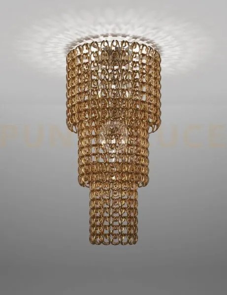 Giogali lampadadario a soffitto ca3 cristallo oro e cromo lucido 7 ...
