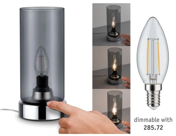 Paulmann 77056 - Lampada da tavolo touch PINJA 1xE14/40W 230V