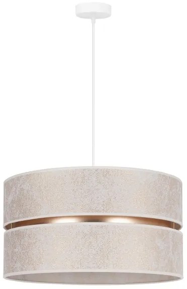 Duolla - Lampadario a sospensione con filo DUO 1xE27/15W/230V diametro 40 cm bianco/oro