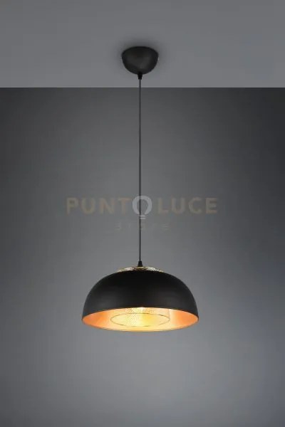 Sospensione punch   d.35cm metallo nero e oro r30811932