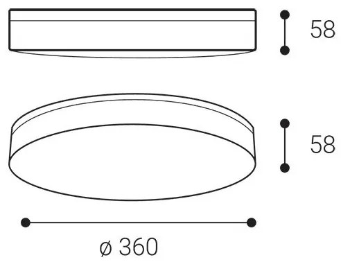 LED2 - Lampada da bagno a LED YPSO LED/30W/230V 3000/4000K IP54 Ø 36 cm bianca