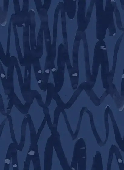 Rebel Walls Carta da parati panoramica Pulse of Passion - Blue