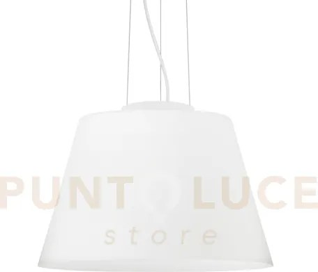 Cylinder lampadario a sospensione in metallo e vetro bianco 1 luce ...