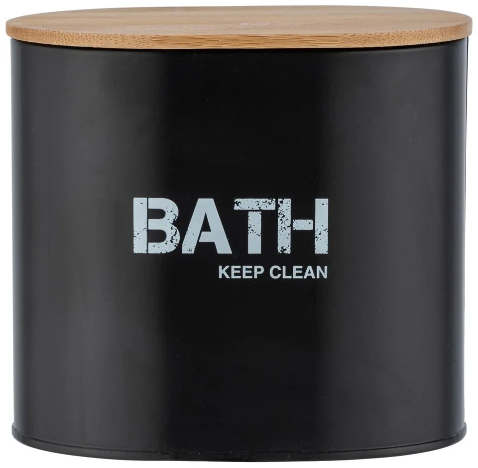 Contenitore da bagno nero con coperchio Gara - Wenko