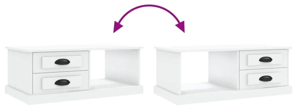 Tavolino da Salotto Bianco 90x50x35 cm in Legno Multistrato