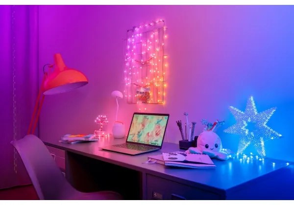 Twinkly TWKP100RGB-G - LED RGB Dimmerabile Tenda natalizia LED 8 m USB Wi-Fi