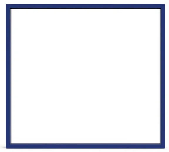 Gamba per mobili rettangolare STEELMI Tube in acciaio blu lucido L 78 x P 8 x H 71 cm