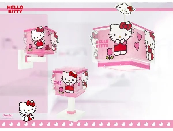 Dalber 73269 - Applique da parete per bambini HELLO KITTY 1xE27/15W/230V rosa
