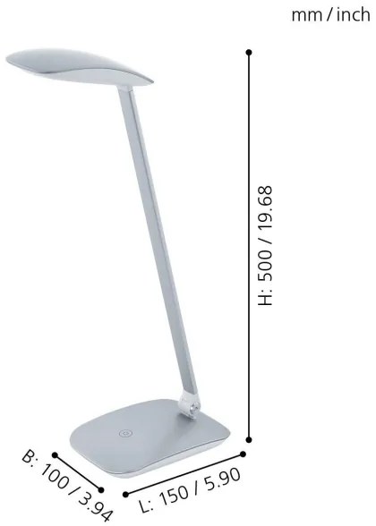 Eglo 95694 - Lampada da tavolo LED dimmerabile CAJERO LED/4,5W/USB