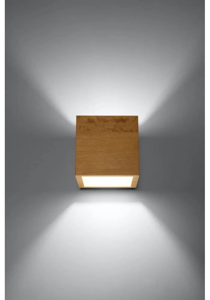 Applique in Legno Naturale da parete QUAD G9 da interno Colore del corpo Legno