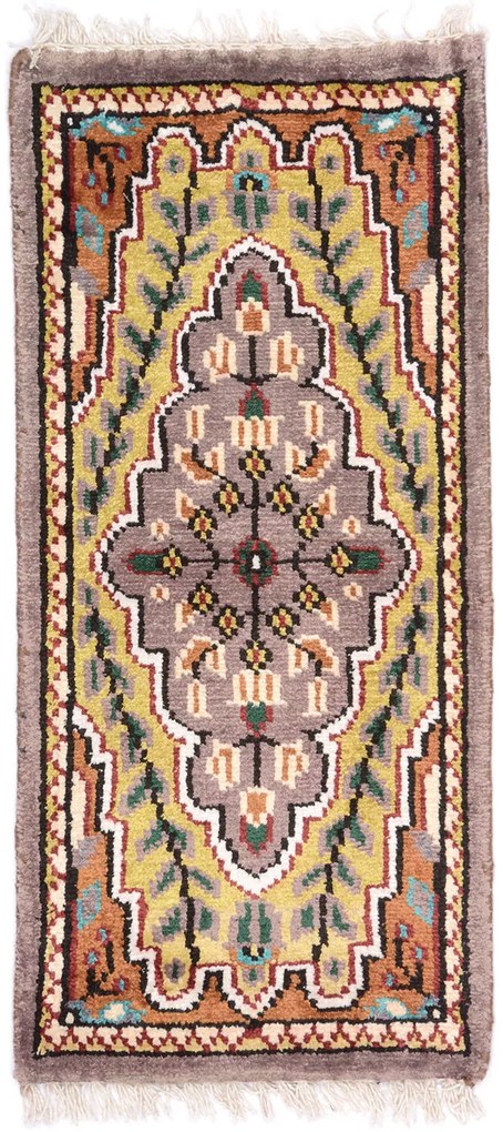 Agra Tappeto orientale 30 x 60 Beige (Indian) Annodato A Mano