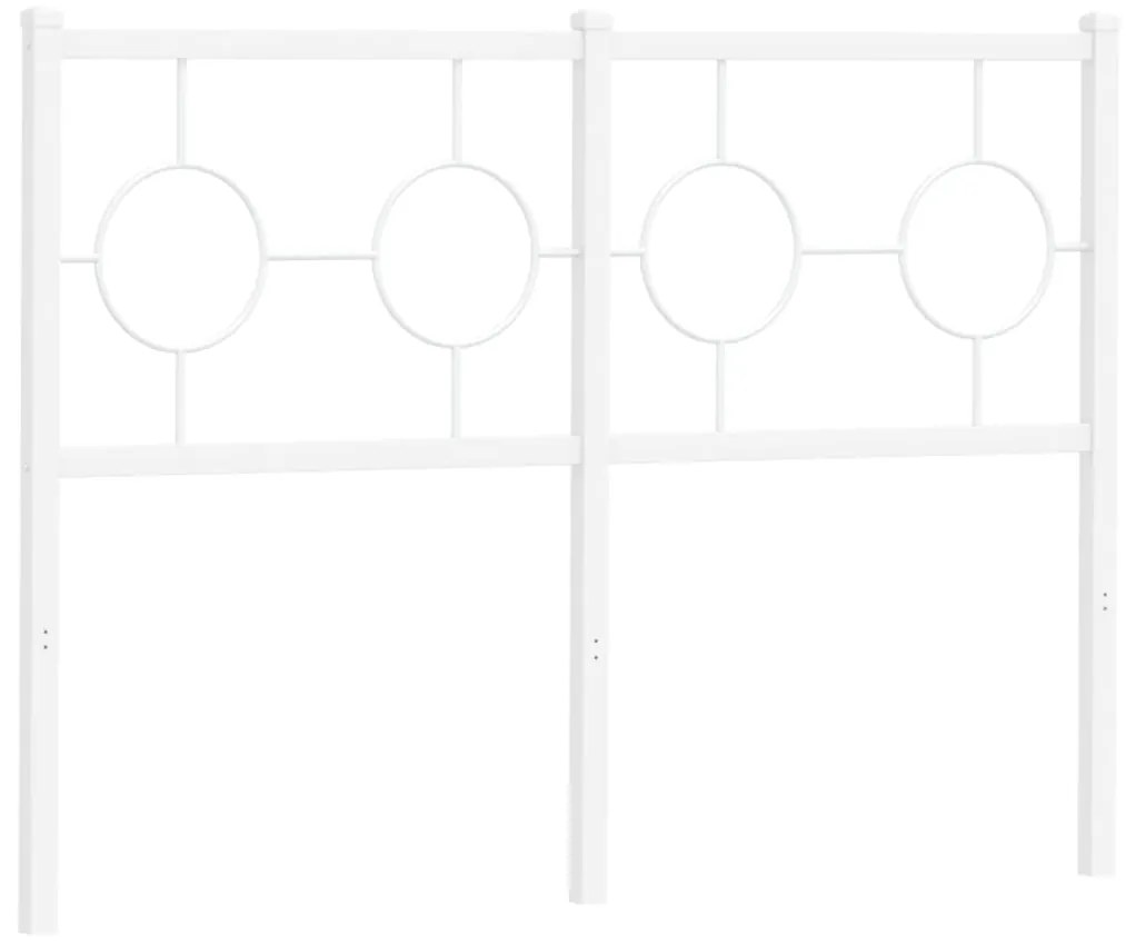 Testiera in metallo bianco 120 cm