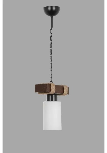 Lampadario a sospensione a catena JASMIN 1xE27/40W/230V marrone/bianco