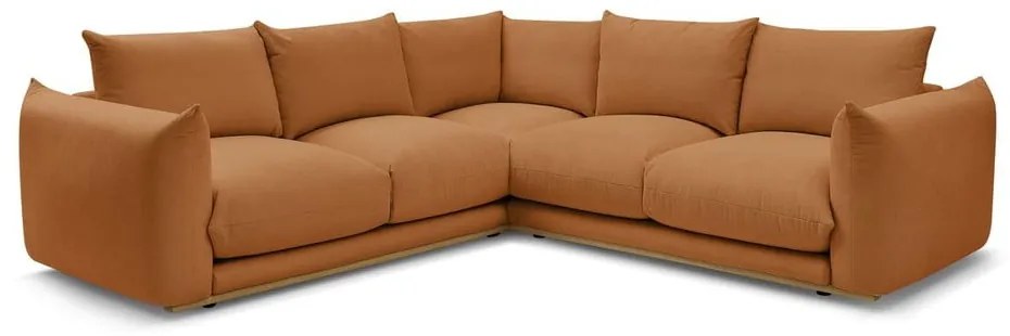 Divano angolare arancione Ernest – Bobochic Paris