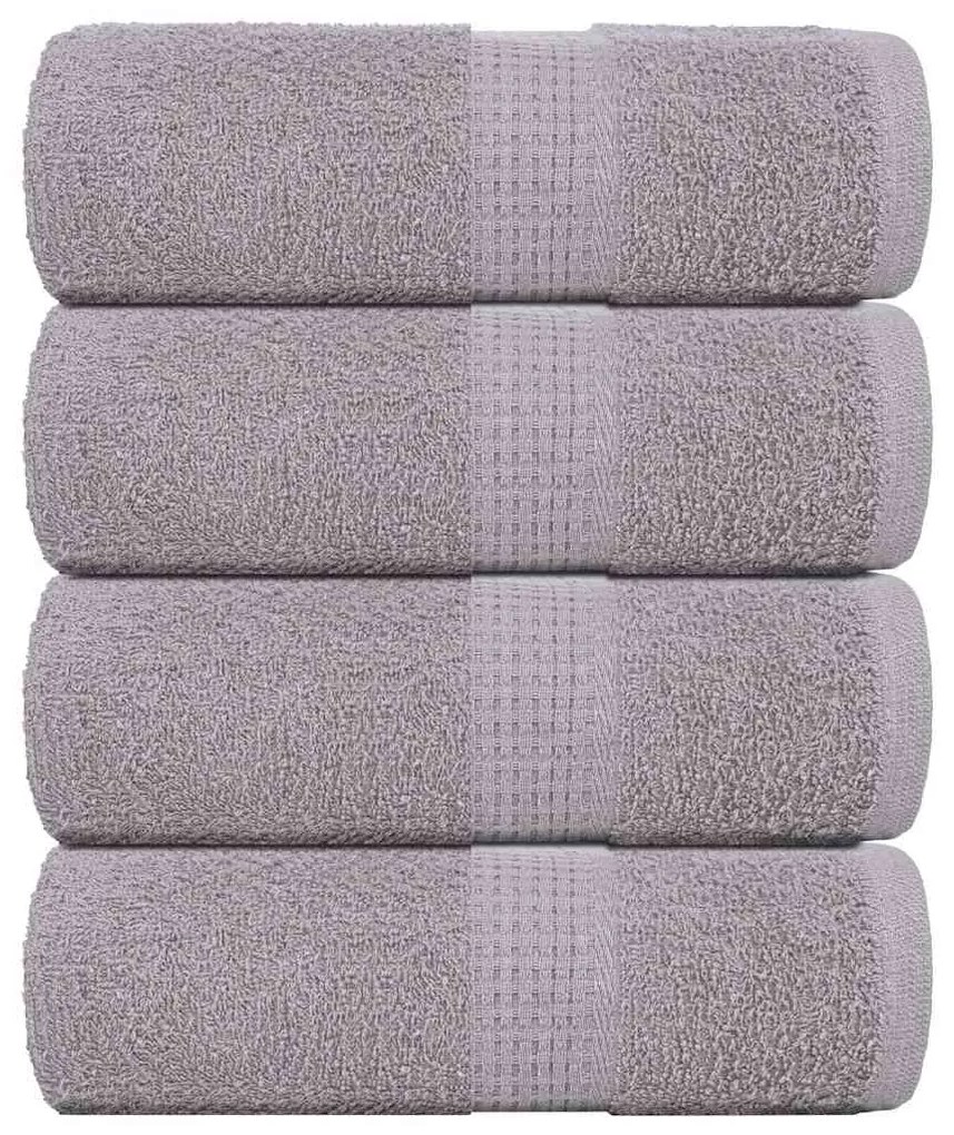 Asciugamani Per Sapone 4 Pz Grigio 30x30cm 360g/m² 100% Cotone /