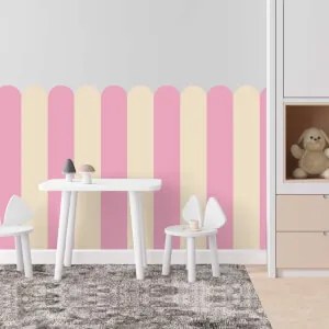 Adesivo murale Arco - Candy Dream (rosa dolce e giocoso per bambini) | Inspio