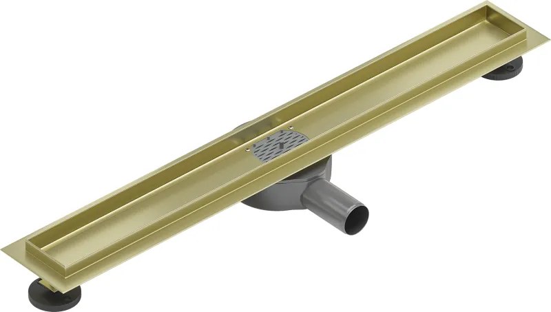 Mexen Flat 360° corpo per scarico lineare rotante 60 cm, oro spazzolato - 1A40060