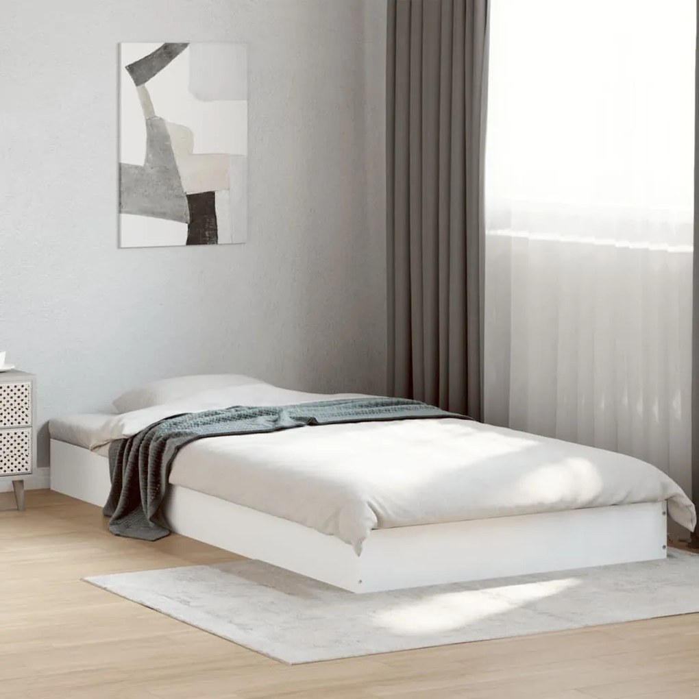 Giroletto bianco 90x190 cm in legno multistrato