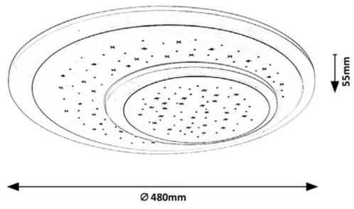 Rabalux - Plafoniera dimmerabile LED/47W/230V 3000-6000K + telecomando