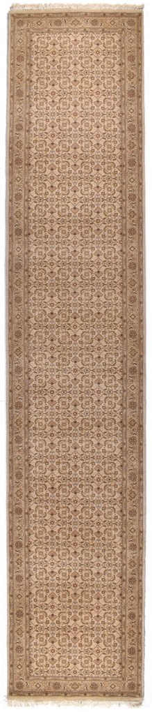 Bidjar Tappeto 410x80 Beige (Indian) Annodato A Mano